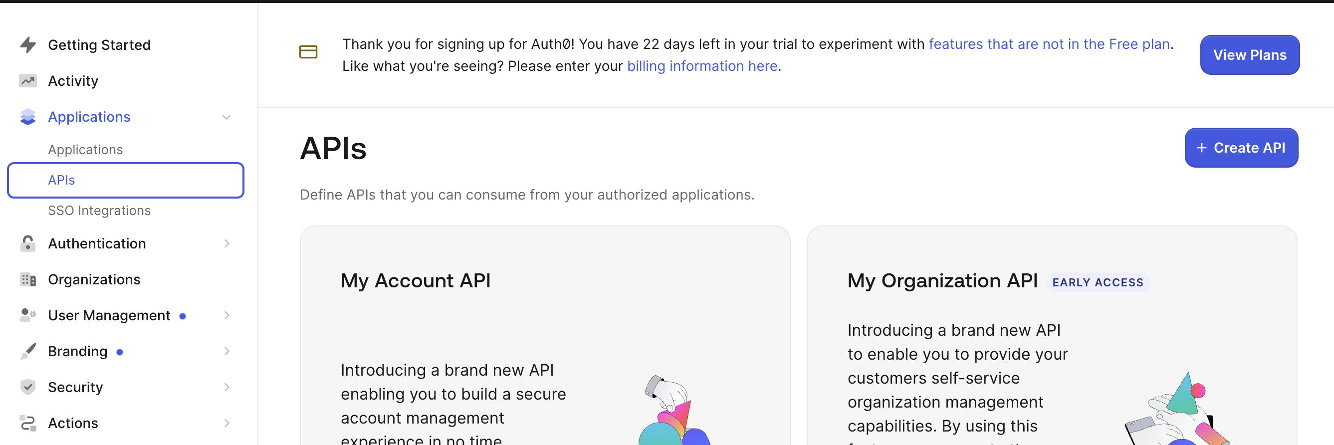 Create Auth0 API